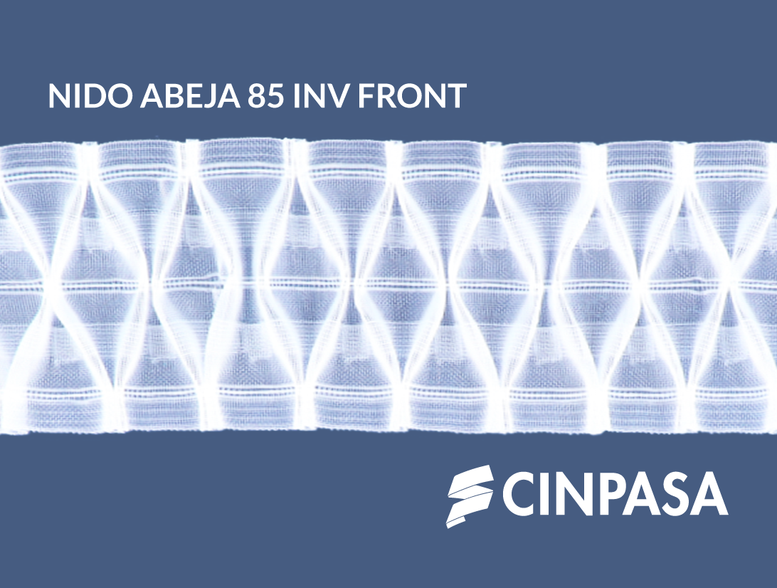  Cinta fruncidora fantasía Nido Abeja transparente 